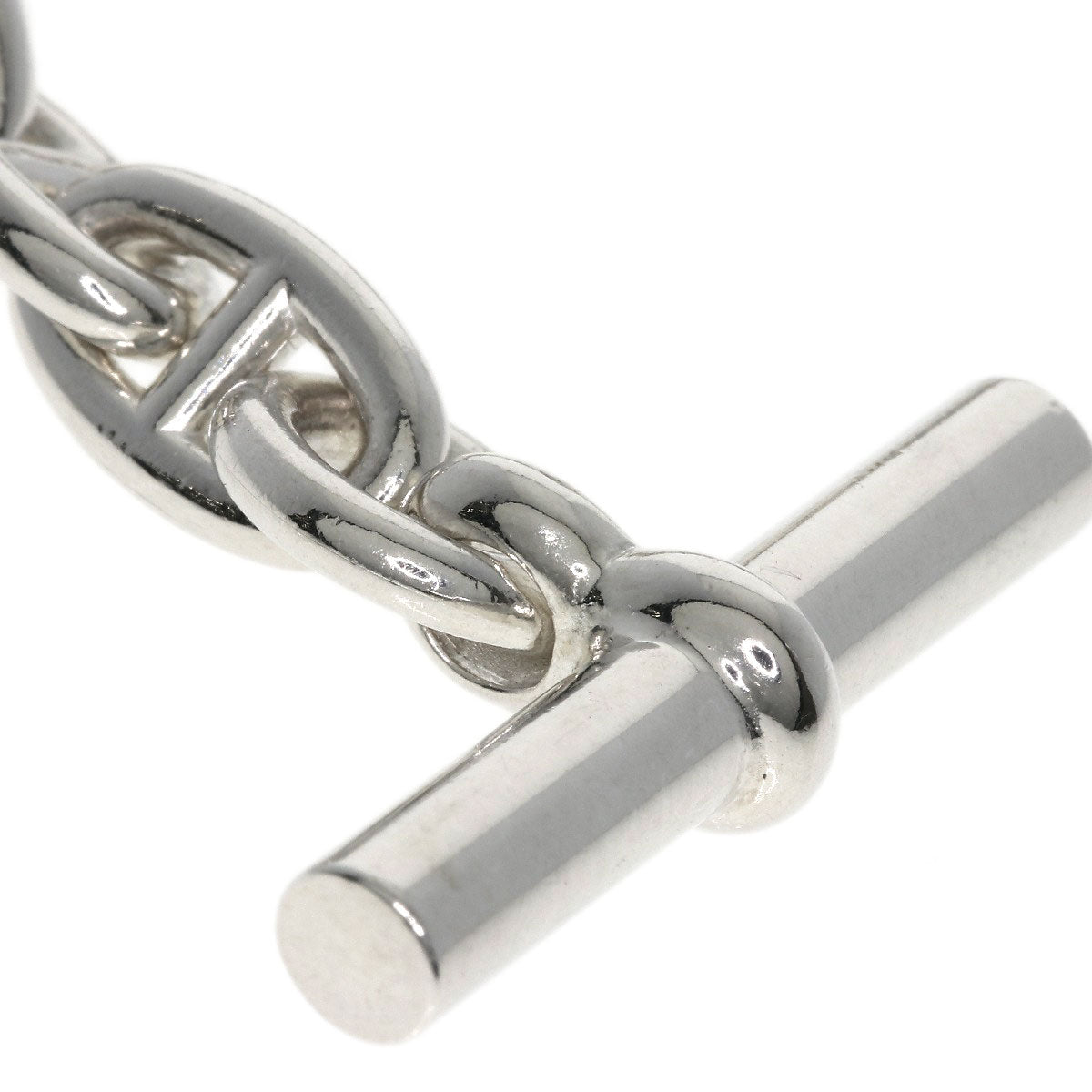 HERMES Chaine d'Ancre PM 43 frames Necklace Silver Ladies [Used]