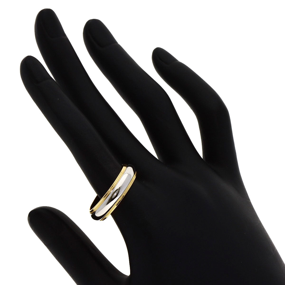TIFFANY&Co. Milgrain Ring K18 Yellow Gold PT950Ladies [Used]