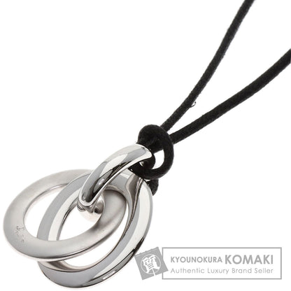 Pomellato Double circle Necklace K18 White Gold Ladies [Used]