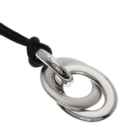 Pomellato Double circle Necklace K18 White Gold Ladies [Used]