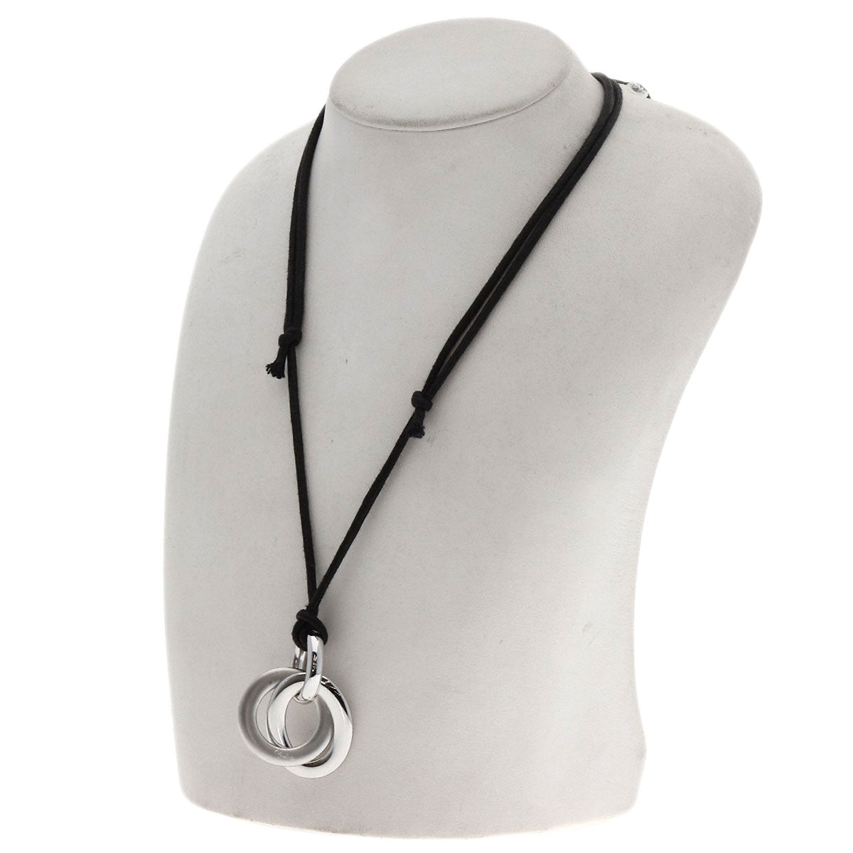 Pomellato Double circle Necklace K18 White Gold Ladies [Used]