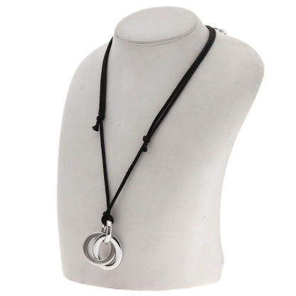 Pomellato Double circle Necklace K18 White Gold Ladies [Used]