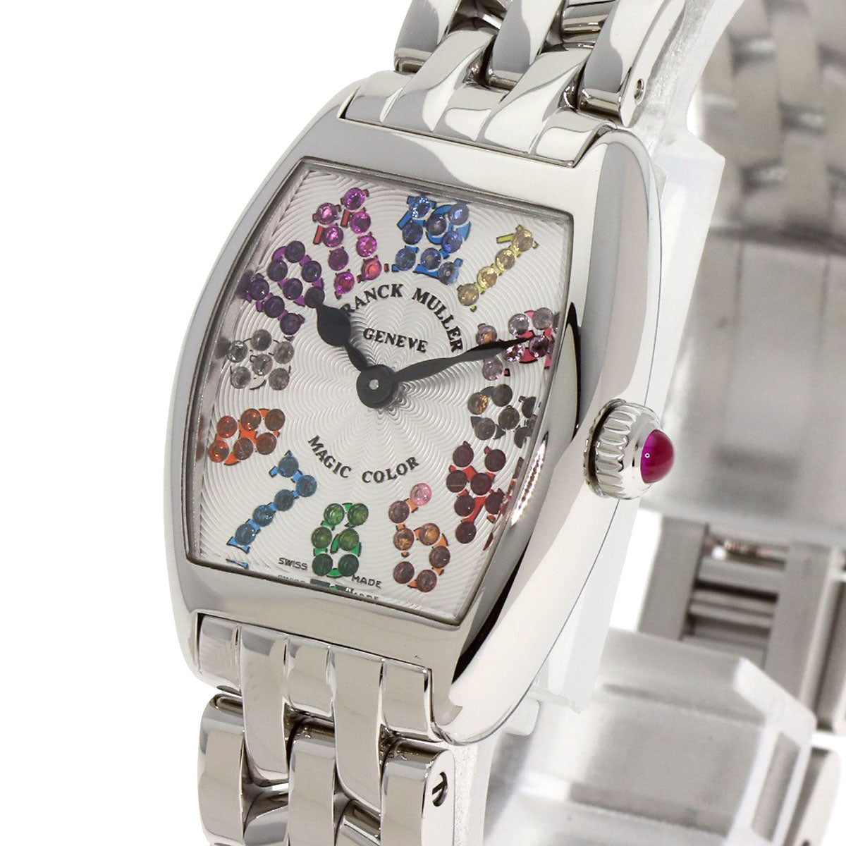 FRANCK MULLER TONNEAU CURVEX Magic Color Watches 2252 QZ MAG COL Stainless Steel/Stainless Steel Ladies