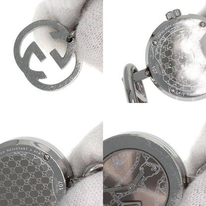 GUCCI Charm watch Watches 107 Stainless Steel/Stainless Steel Ladies