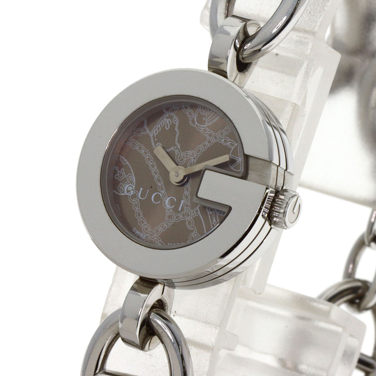 GUCCI Charm watch Watches 107 Stainless Steel/Stainless Steel Ladies
