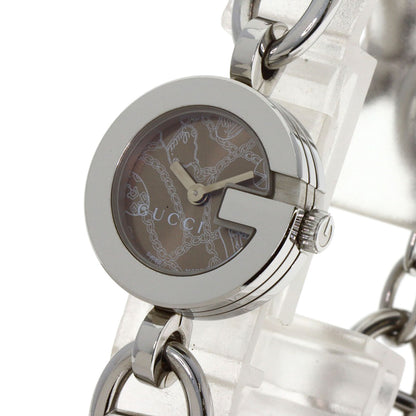 GUCCI Charm watch Watches 107 Stainless Steel/Stainless Steel Ladies