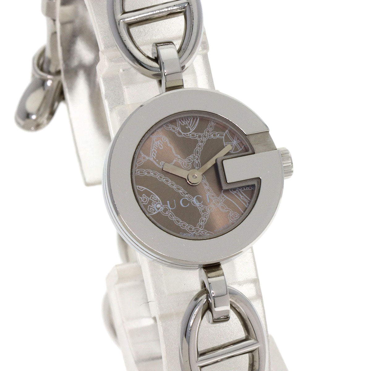 GUCCI Charm watch Watches 107 Stainless Steel/Stainless Steel Ladies