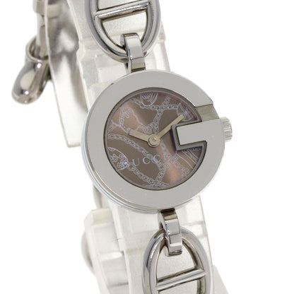 GUCCI Charm watch Watches 107 Stainless Steel/Stainless Steel Ladies