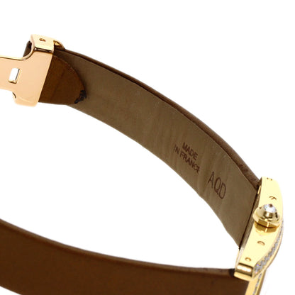 CARTIER Tank AmericanSM Watches WB707231 K18 Yellow Gold/Satin & Leather Ladies