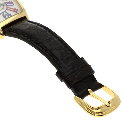 FRANCK MULLER TONNEAU CURVEX Color Dreams Watches 7502QZ K18 Yellow Gold/Leather Ladies