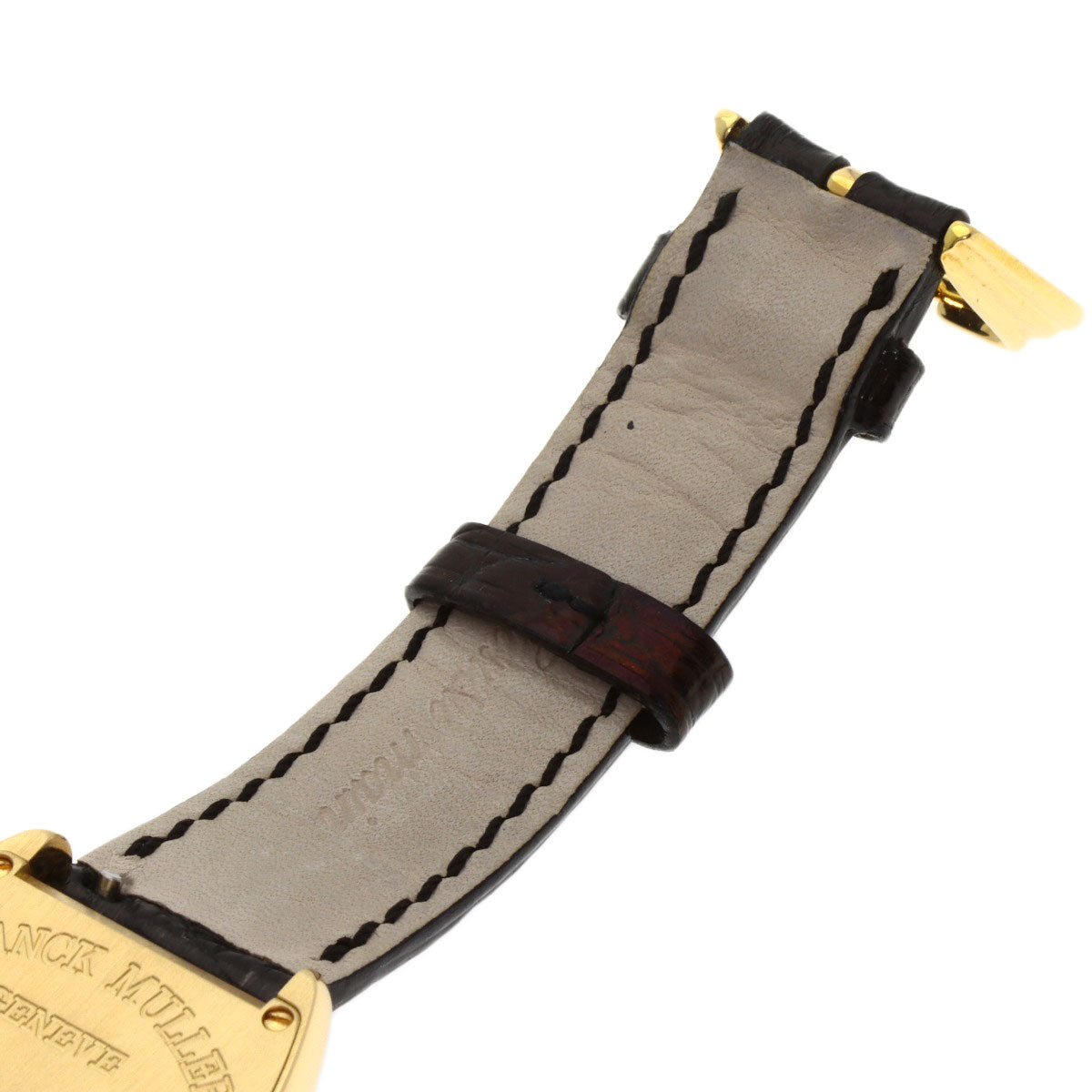 FRANCK MULLER TONNEAU CURVEX Color Dreams Watches 7502QZ K18 Yellow Gold/Leather Ladies