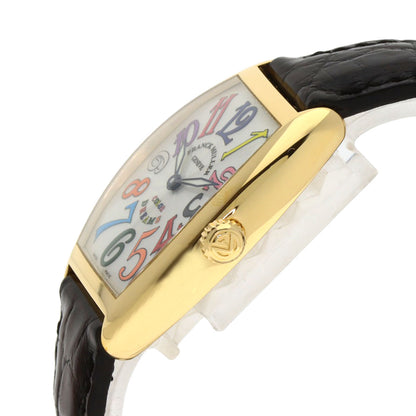 FRANCK MULLER TONNEAU CURVEX Color Dreams Watches 7502QZ K18 Yellow Gold/Leather Ladies