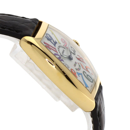 FRANCK MULLER TONNEAU CURVEX Color Dreams Watches 7502QZ K18 Yellow Gold/Leather Ladies