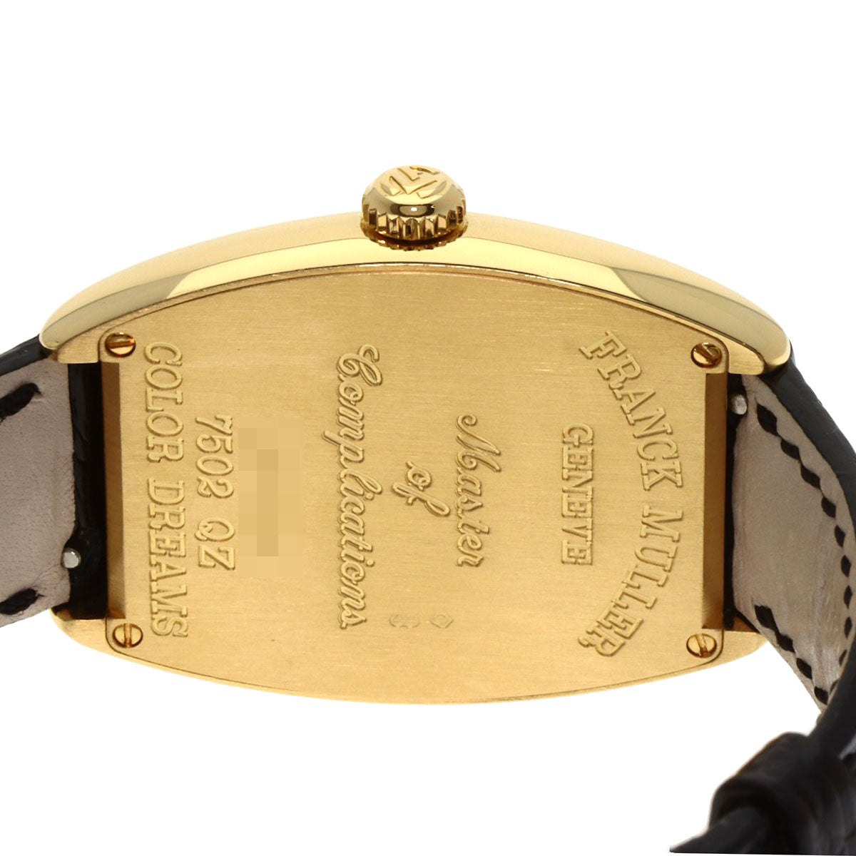 FRANCK MULLER TONNEAU CURVEX Color Dreams Watches 7502QZ K18 Yellow Gold/Leather Ladies