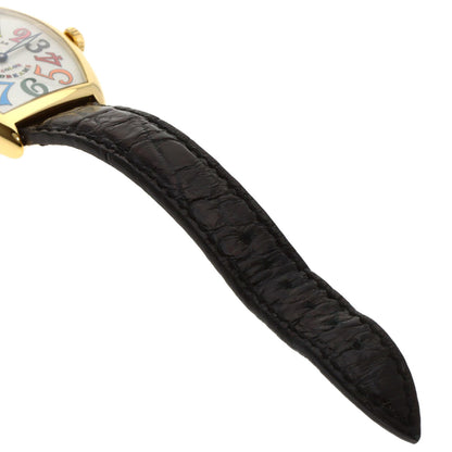 FRANCK MULLER TONNEAU CURVEX Color Dreams Watches 7502QZ K18 Yellow Gold/Leather Ladies