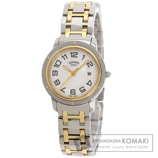 HERMES Clipper Classic Watches CP1.320 Stainless Steel/SSxGP mens