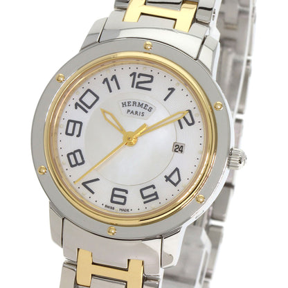 HERMES Clipper Classic Watches CP1.320 Stainless Steel/SSxGP mens