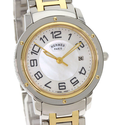 HERMES Clipper Classic Watches CP1.320 Stainless Steel/SSxGP mens
