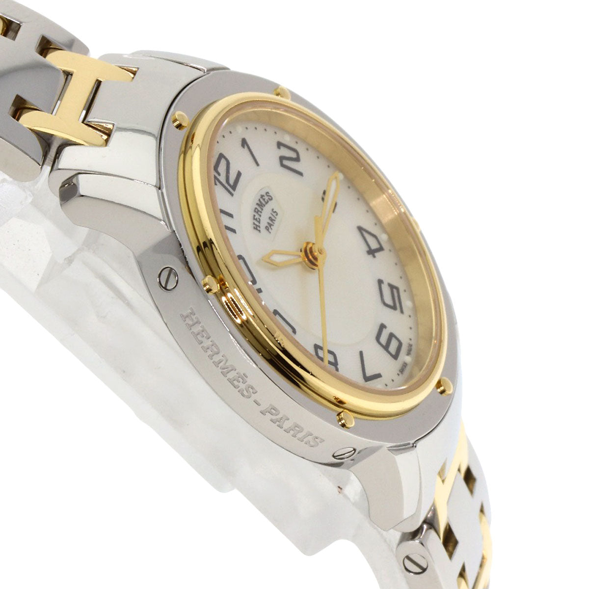 HERMES Clipper Classic Watches CP1.320 Stainless Steel/SSxGP mens