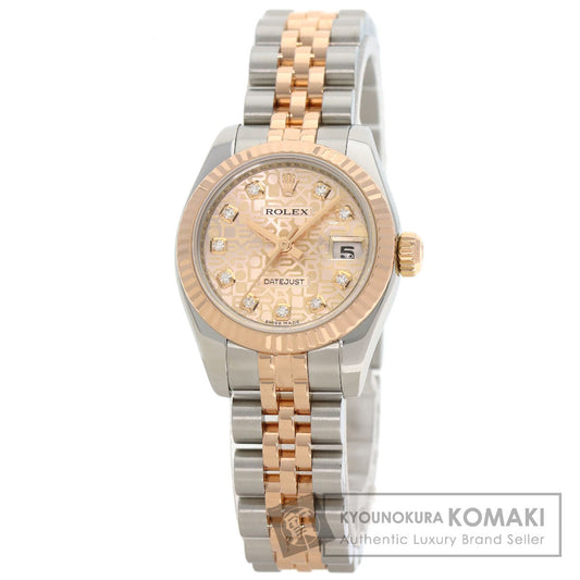 ROLEX DATEJUST 10P Diamond Watches 179171G Stainless Steel/SSxK18PG Ladies