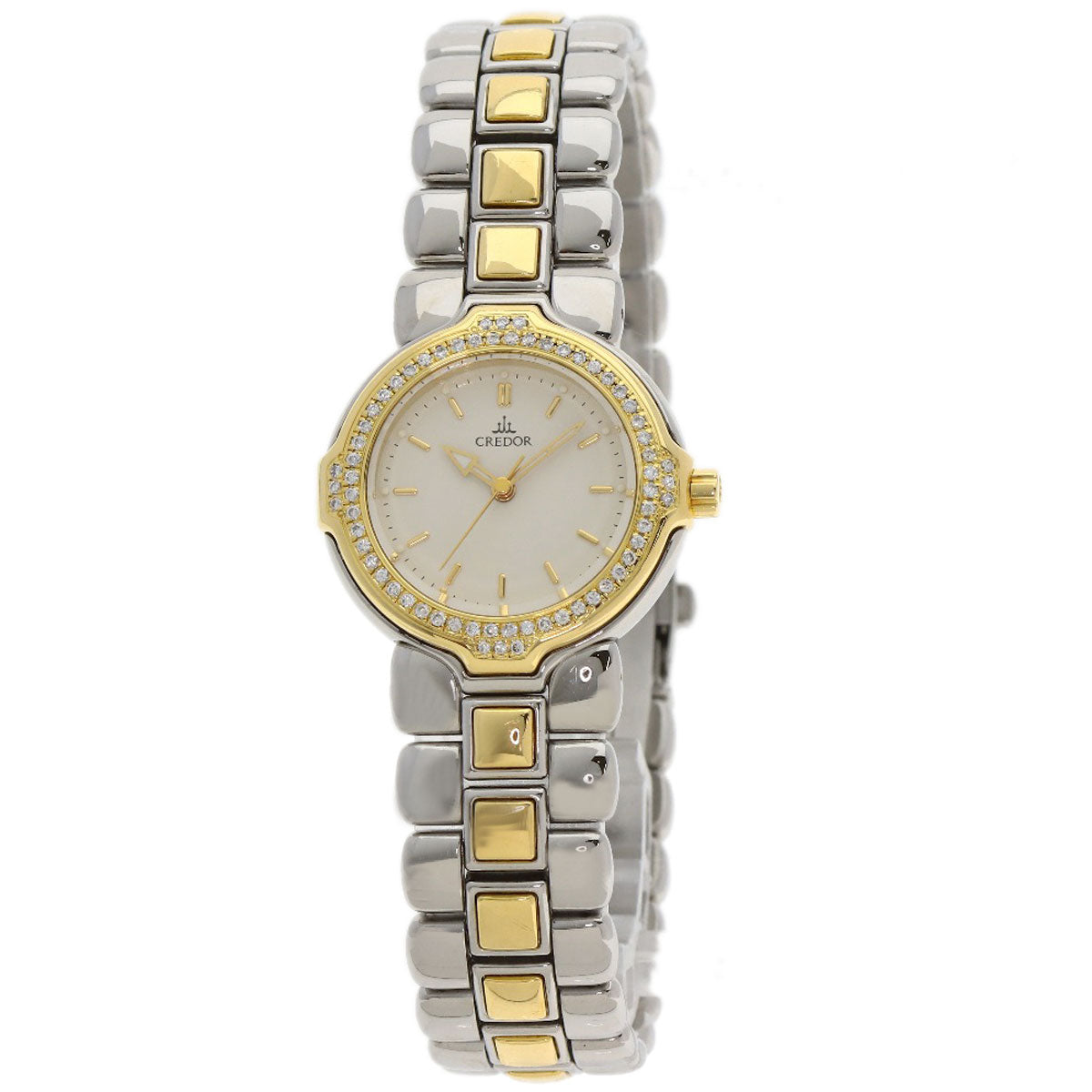 SEIKO CREDOR DiamondBezel Watches GSAB004 Stainless Steel/SSxK18YG Ladies