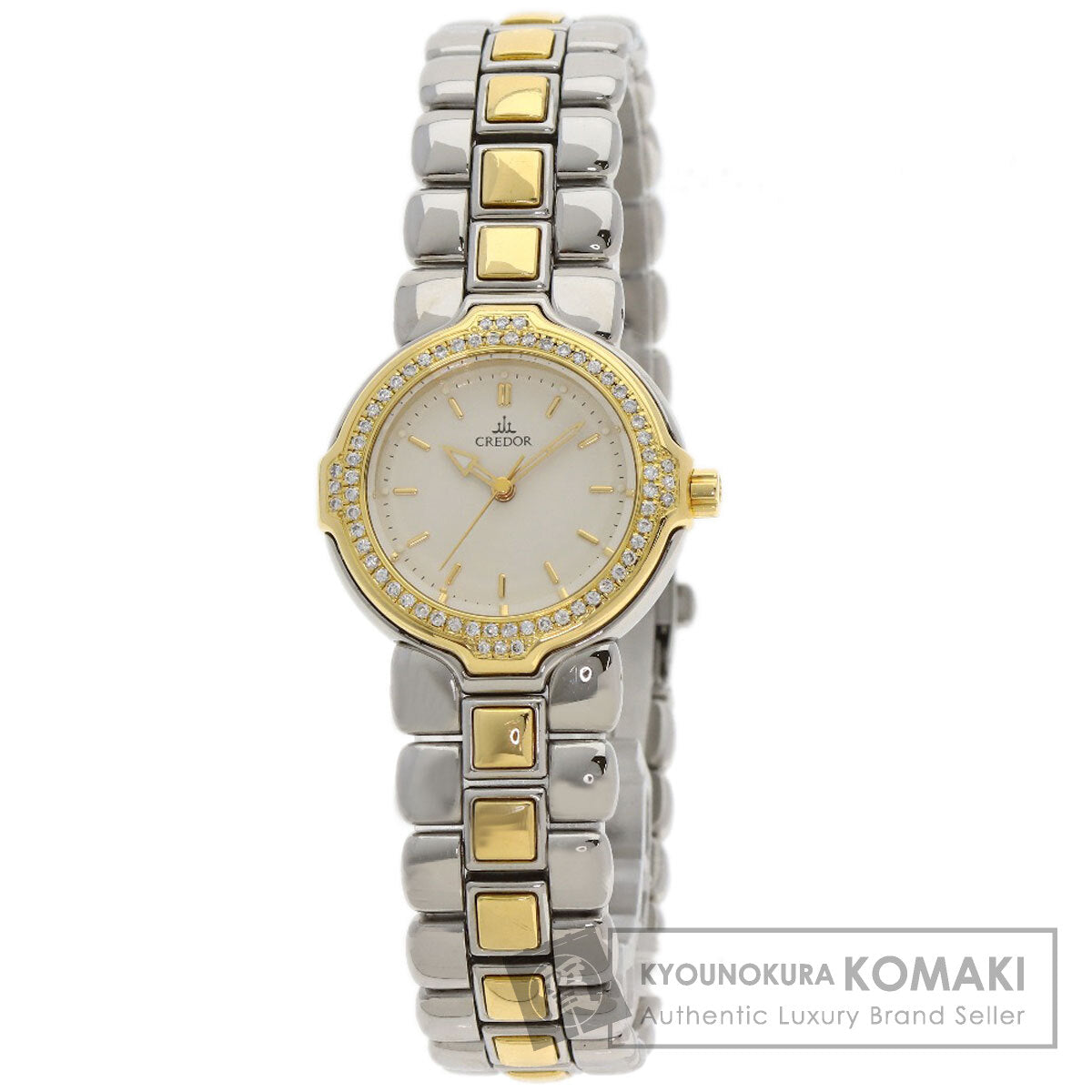 SEIKO CREDOR DiamondBezel Watches GSAB004 Stainless Steel/SSxK18YG Ladies