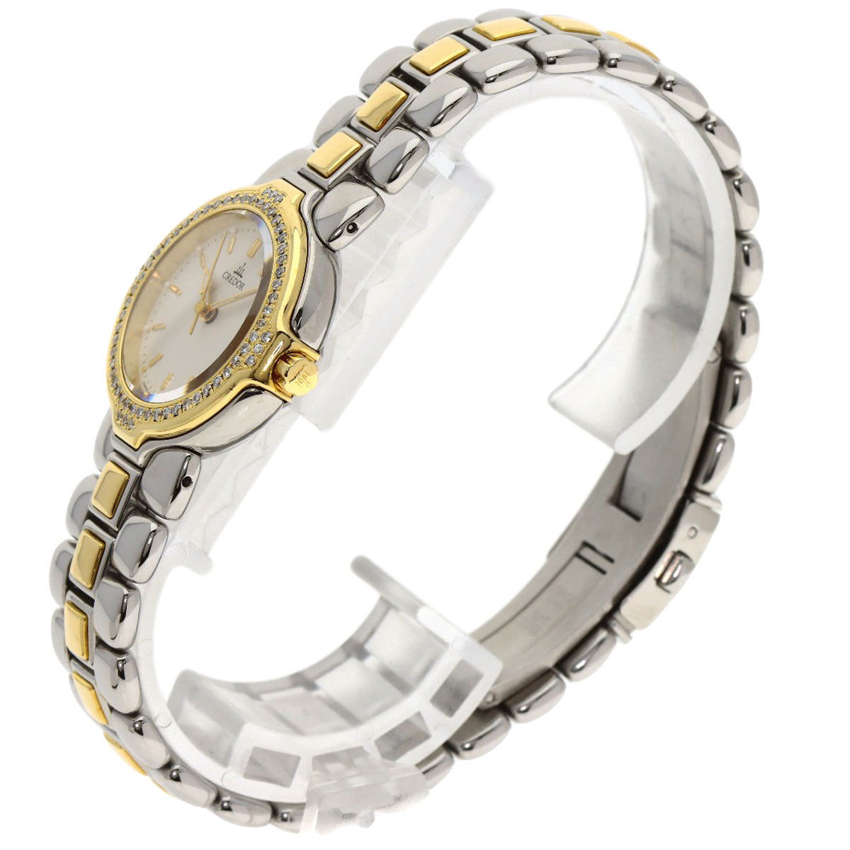 SEIKO CREDOR DiamondBezel Watches GSAB004 Stainless Steel/SSxK18YG Ladies
