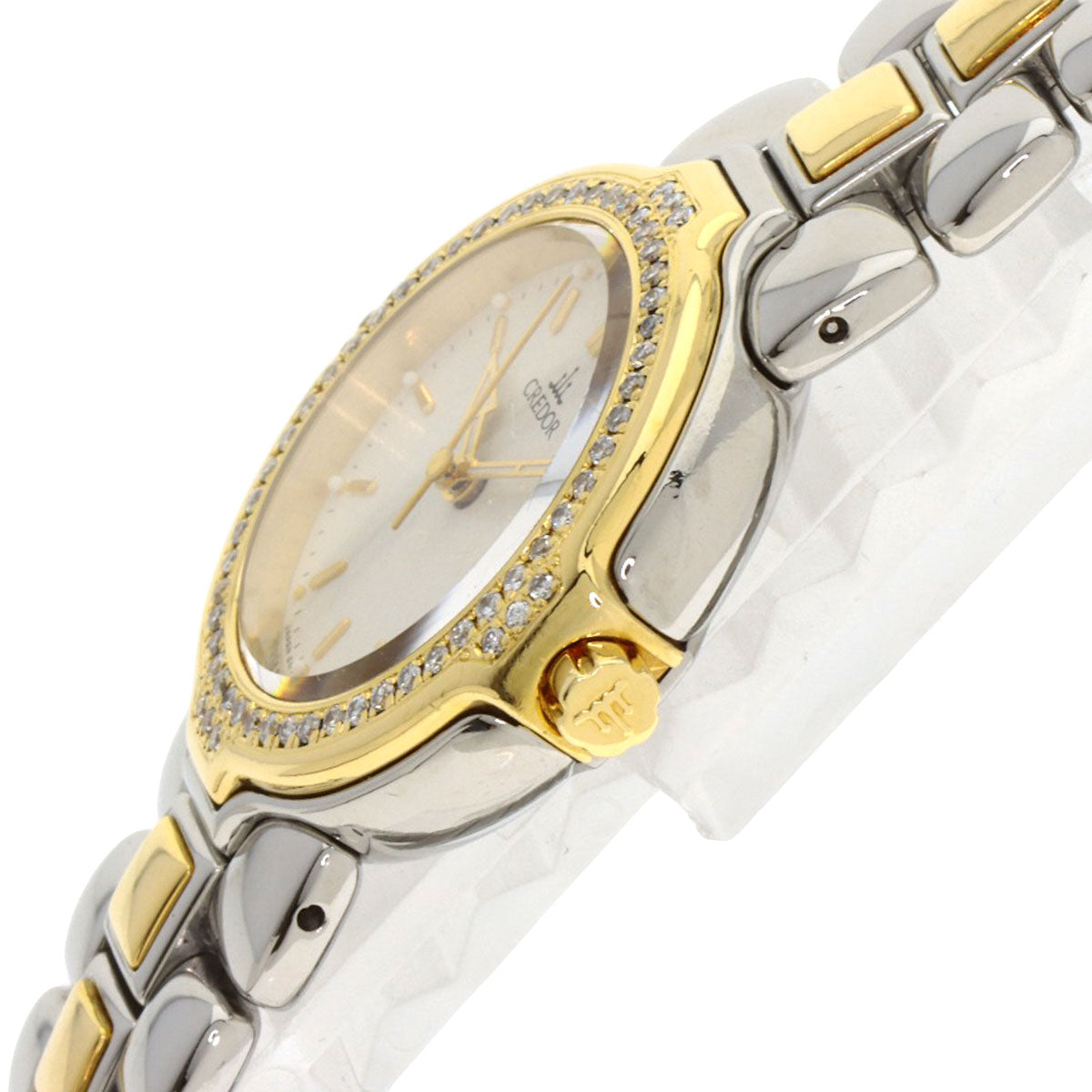 SEIKO CREDOR DiamondBezel Watches GSAB004 Stainless Steel/SSxK18YG Ladies