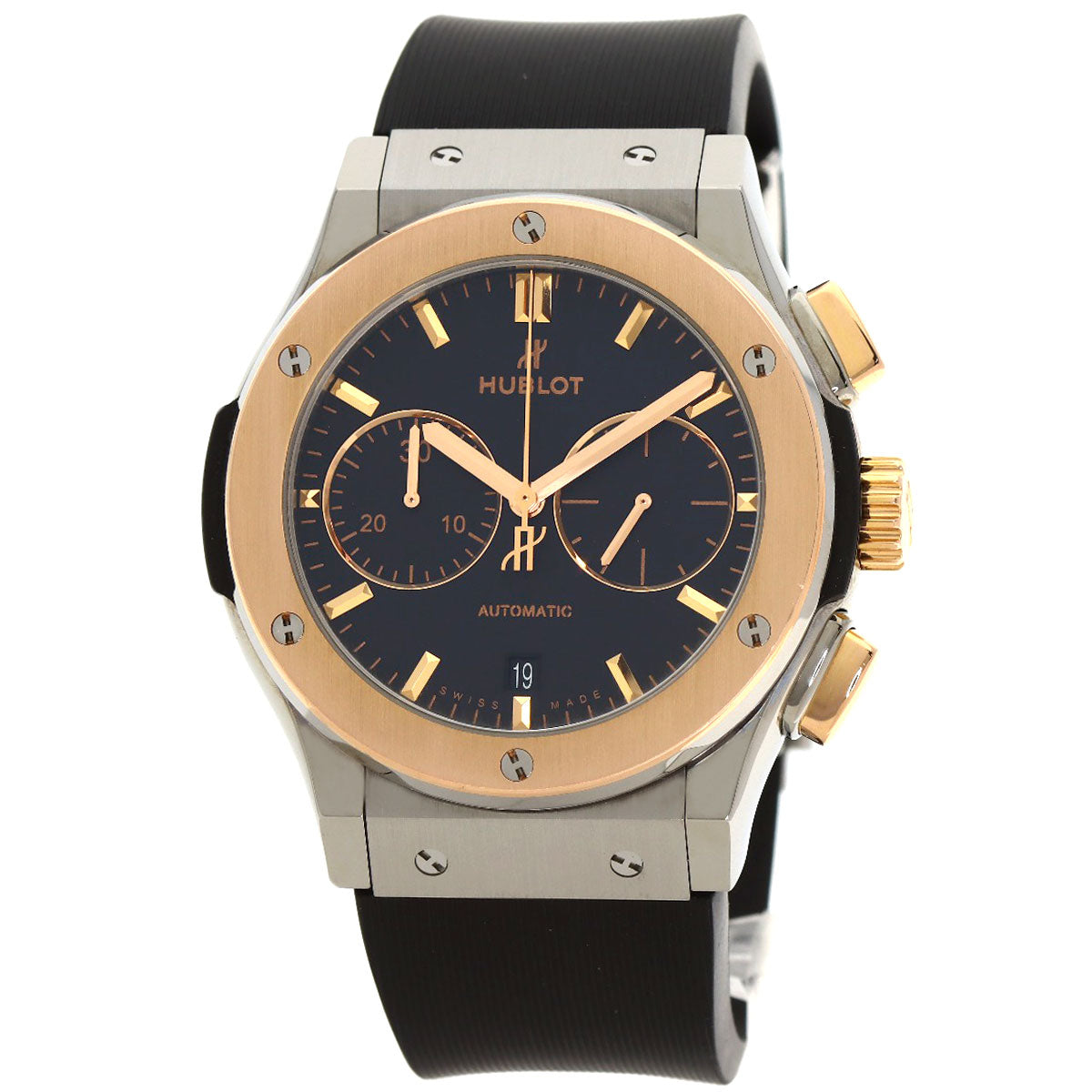 HUBLOT Classic Fusion Chronograph King Gold Watches 521.N0.1181.RX Titanium/Rubber mens
