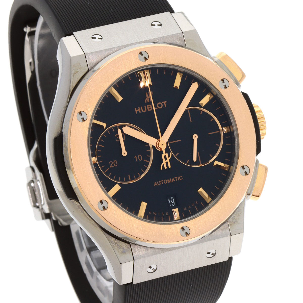 HUBLOT Classic Fusion Chronograph King Gold Watches 521.N0.1181.RX Titanium/Rubber mens