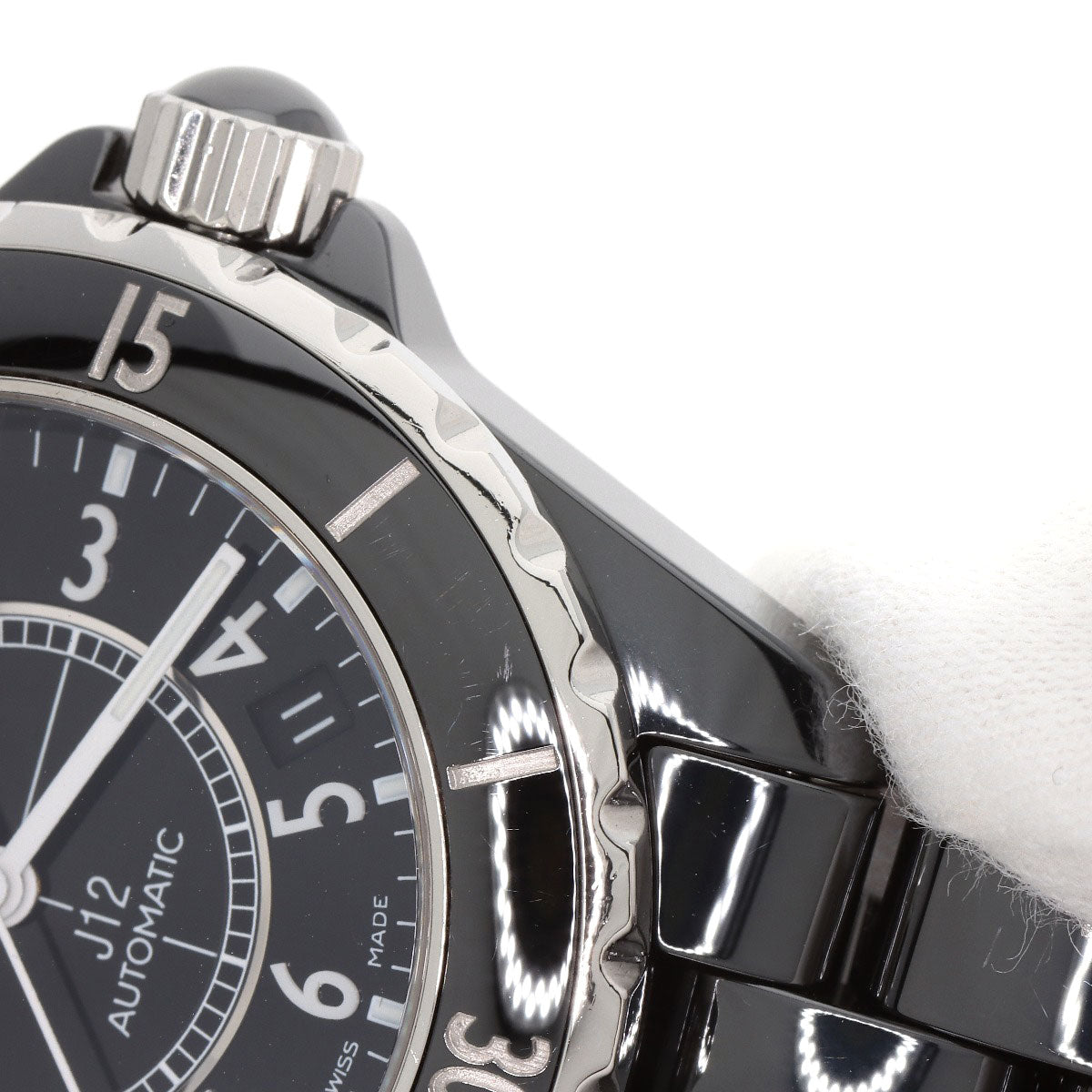 CHANEL J12 1.5" Black Ceramic Watches H0685 Ceramic/Ceramic mens