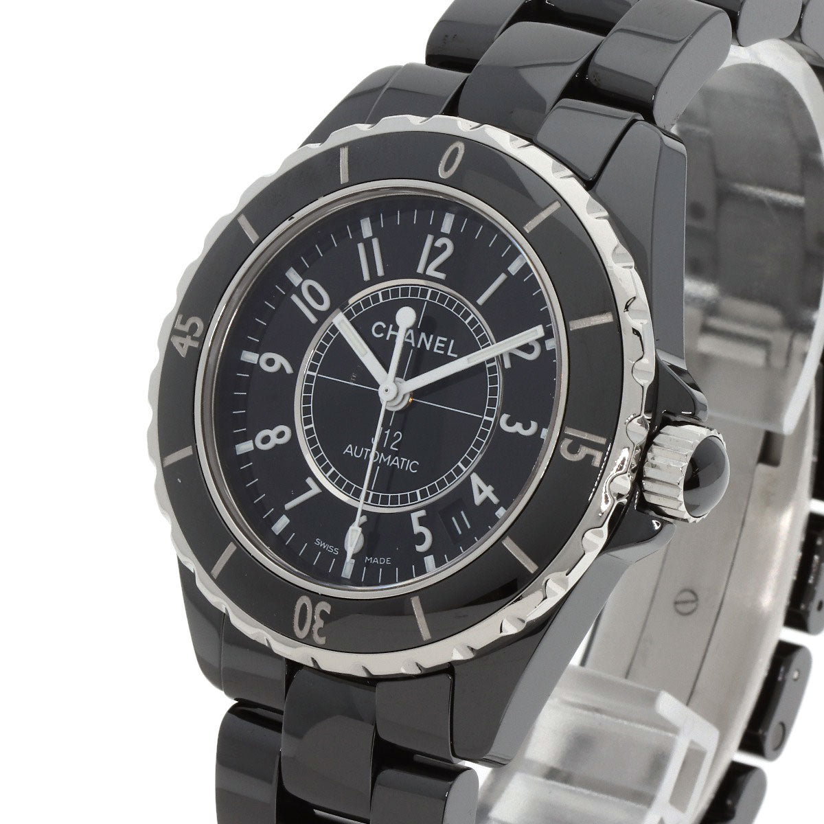 CHANEL J12 1.5" Black Ceramic Watches H0685 Ceramic/Ceramic mens