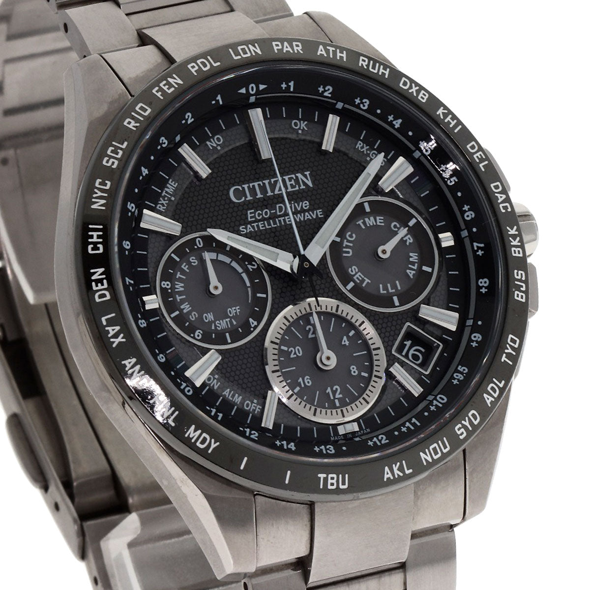 CITIZEN Atessa Eco Drive Satellite Wave Watches CC9015-54E F900-T021531 Titanium/Titanium mens