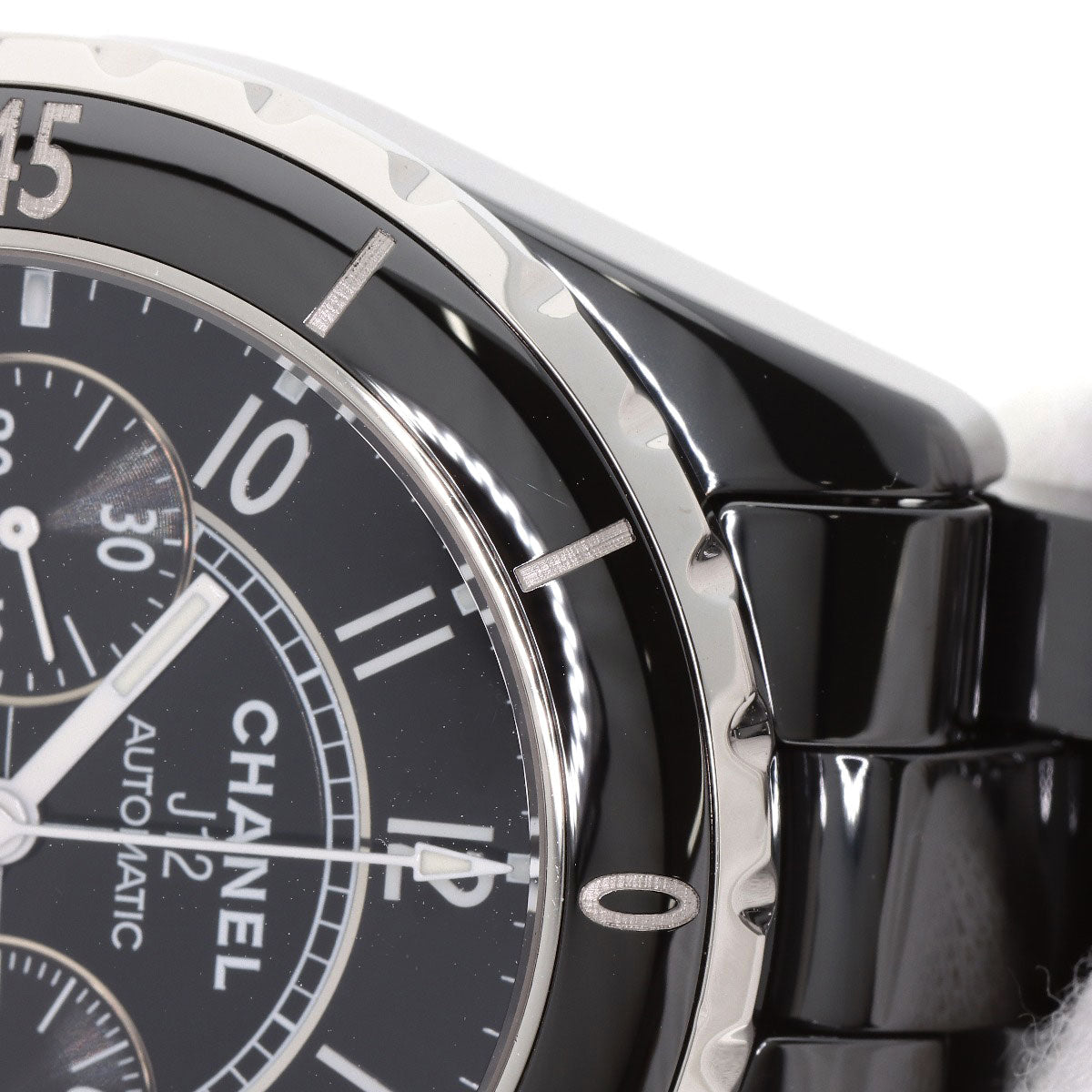 CHANEL J12 1.6" Chronograph Watches H0940 Ceramic/Ceramic mens