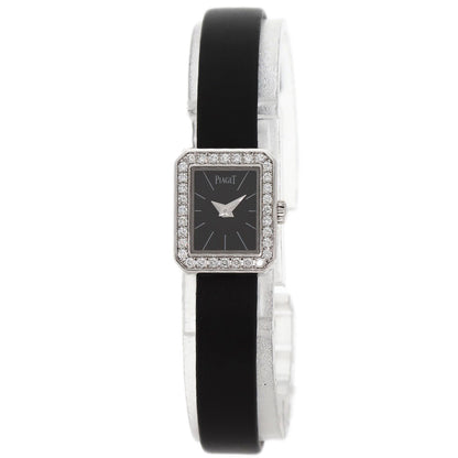 PIAGET Mini protocol Watches G0A34503 K18 White Gold/Satin & Leather Ladies