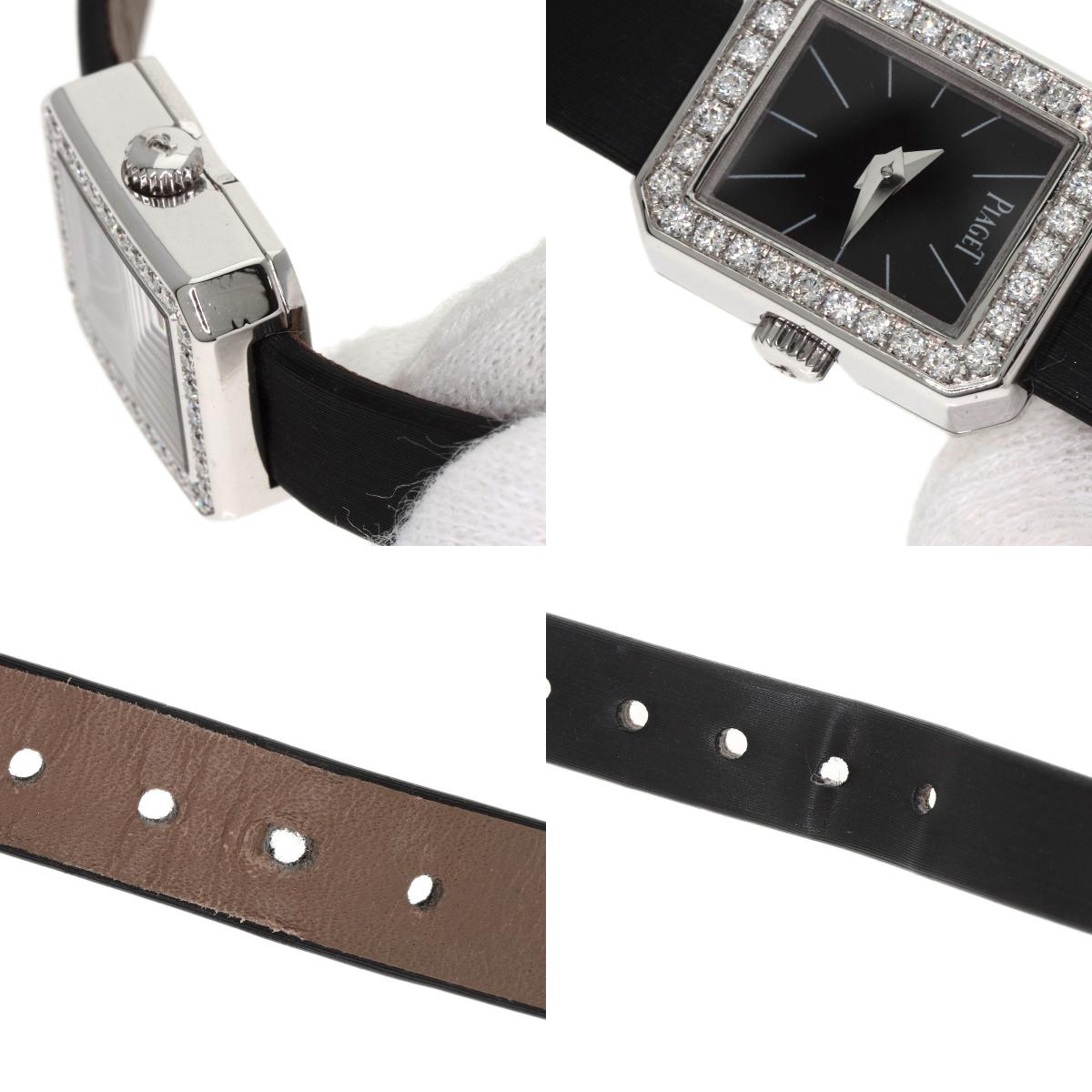 PIAGET Mini protocol Watches G0A34503 K18 White Gold/Satin & Leather Ladies