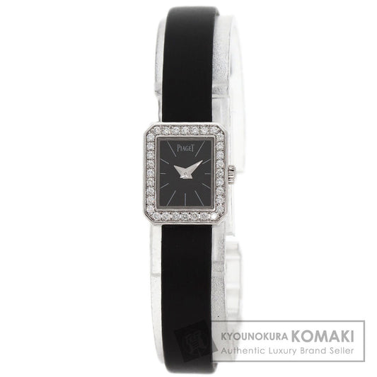 PIAGET Mini protocol Watches G0A34503 K18 White Gold/Satin & Leather Ladies