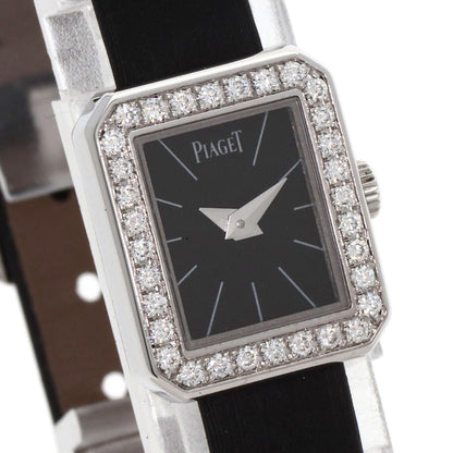 PIAGET Mini protocol Watches G0A34503 K18 White Gold/Satin & Leather Ladies