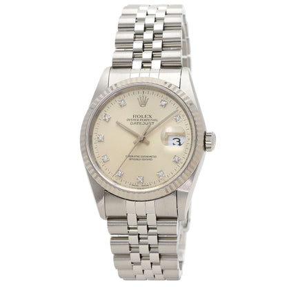 ROLEX DATEJUST 10P Diamond Watches 16234G Stainless Steel/Stainless Steel mens