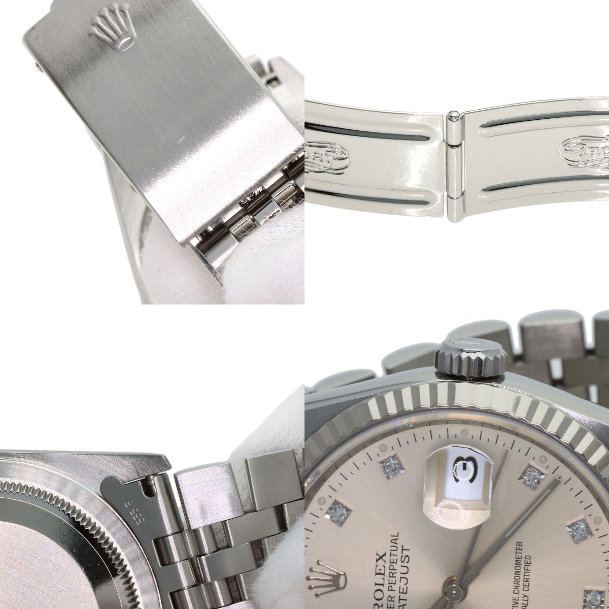 ROLEX DATEJUST 10P Diamond Watches 16234G Stainless Steel/Stainless Steel mens