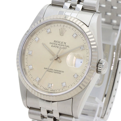 ROLEX DATEJUST 10P Diamond Watches 16234G Stainless Steel/Stainless Steel mens