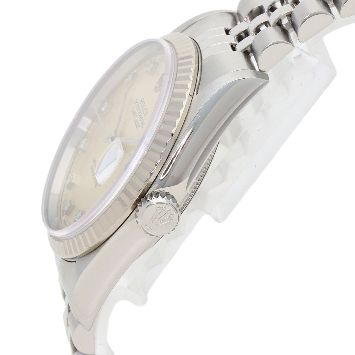 ROLEX DATEJUST 10P Diamond Watches 16234G Stainless Steel/Stainless Steel mens
