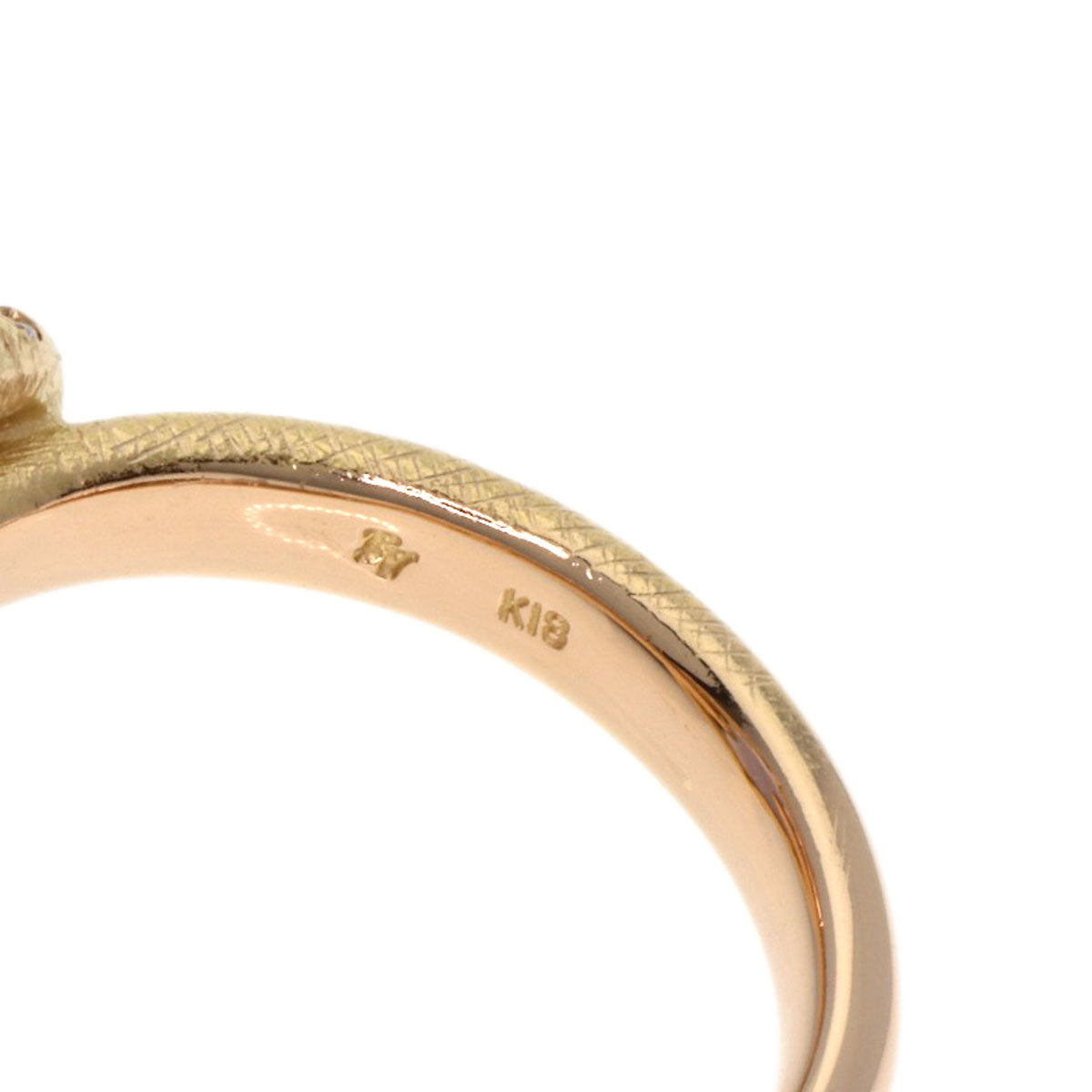 Ponte Vecchio Amethyst Diamond Ring K18 Pink Gold Ladies [Used]