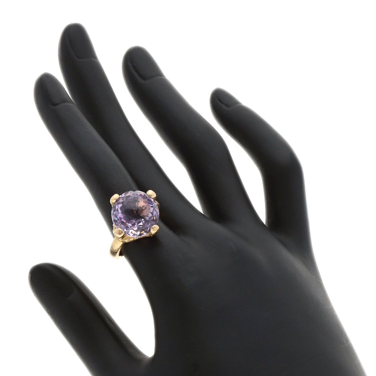 Ponte Vecchio Amethyst Diamond Ring K18 Pink Gold Ladies [Used]