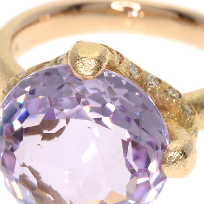 Ponte Vecchio Amethyst Diamond Ring K18 Pink Gold Ladies [Used]