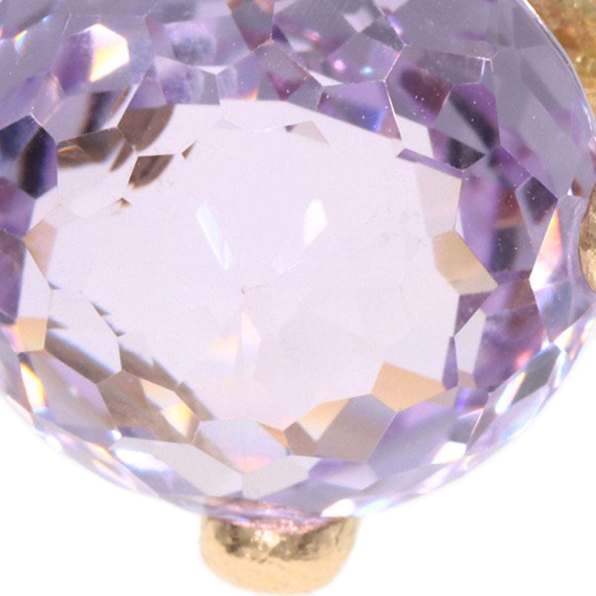 Ponte Vecchio Amethyst Diamond Ring K18 Pink Gold Ladies [Used]