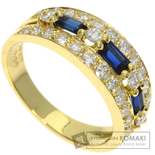 Van Cleef & Arpels Vintage Sapphire Diamond Ring K18 Yellow Gold Ladies [Used]