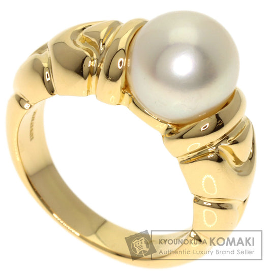 BVLGARI Paso Doppio Pearl Pearl Ring K18 Yellow Gold Ladies [Used]