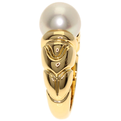 BVLGARI Paso Doppio Pearl Pearl Ring K18 Yellow Gold Ladies [Used]