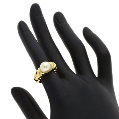 BVLGARI Paso Doppio Pearl Pearl Ring K18 Yellow Gold Ladies [Used]